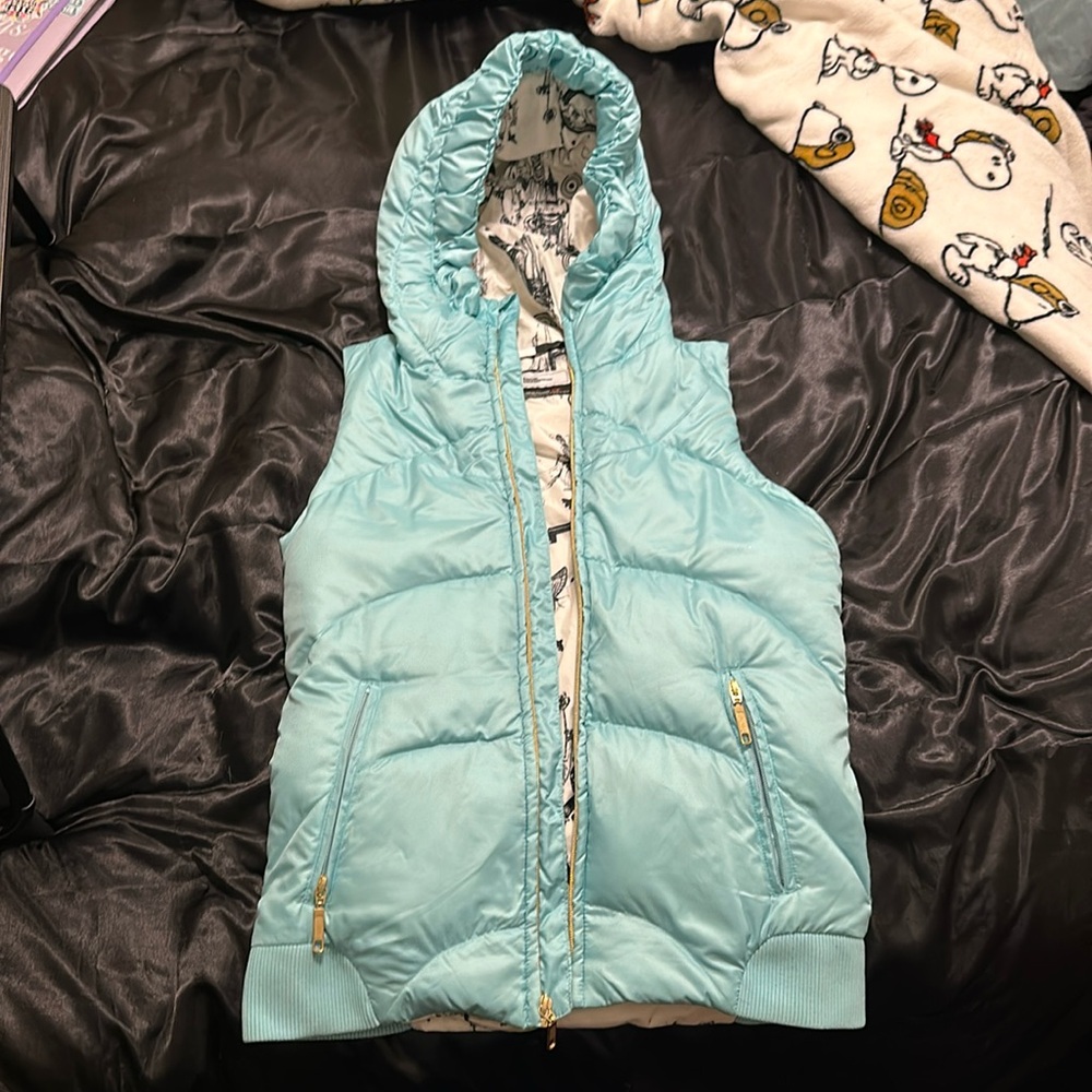 Bonfire Snowboarding Women's Puffer Shell Size Small/P Aqua color